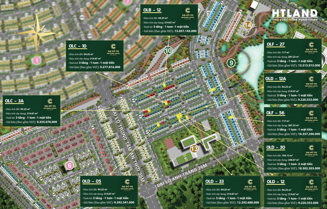 Mặt bằng Meyhomes Capital Phú Quốc