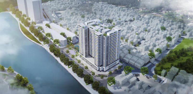 Nhà ở xã hội Rice City Thượng Thanh thuộc địa phận của phường Thượng Thanh