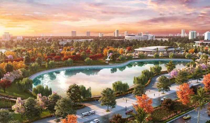 Hồ nước rộng và thoáng giúp cho cư dân cảm thấy dễ chịu