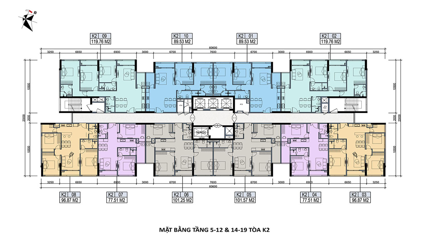 Thiết kế tòa K2 Khai sơn city
